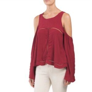 Lovers + Friends Cloud Break Cold Shoulder Top Med